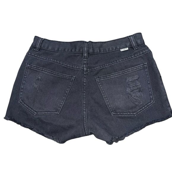 BILLABONG Black Distressed Jean Short Size 26 - Picture 2 of 7
